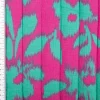 Steppstoff Musselin Stoff Wattierung Doubleface Leo Blumen pink grün 1,30m Breite