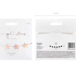 Sternengirlande Girlande mit Sternchen rose gold 3,6m