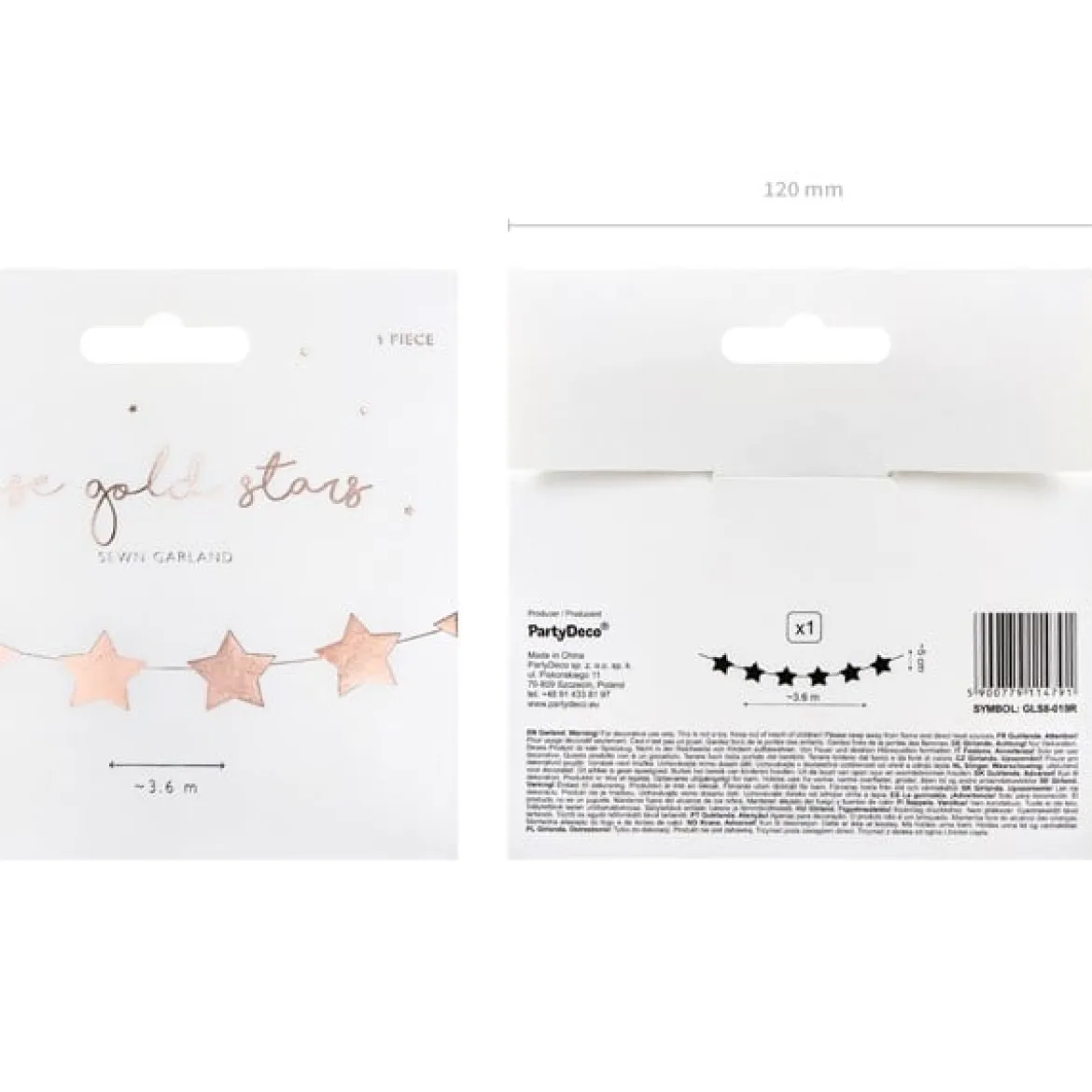 Sternengirlande Girlande mit Sternchen rose gold 3,6m