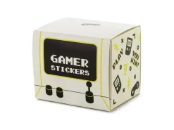 Sticker Set Gamer 36 Stück 18 Designs schwarz creme grün weiß versch. Größen