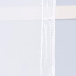 Stickpaneel Flächenvorhang Meterware mit Rand-Stickerei weiß 60cm breit