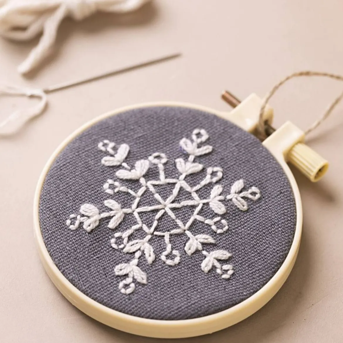 Stickset Schneeflocke ca. 9cm – Kreatives DIY Weihnachtsdeko-Set