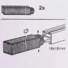 2 Stk Endstück end für eckige Profilstange 18x18mm Edelstahloptik