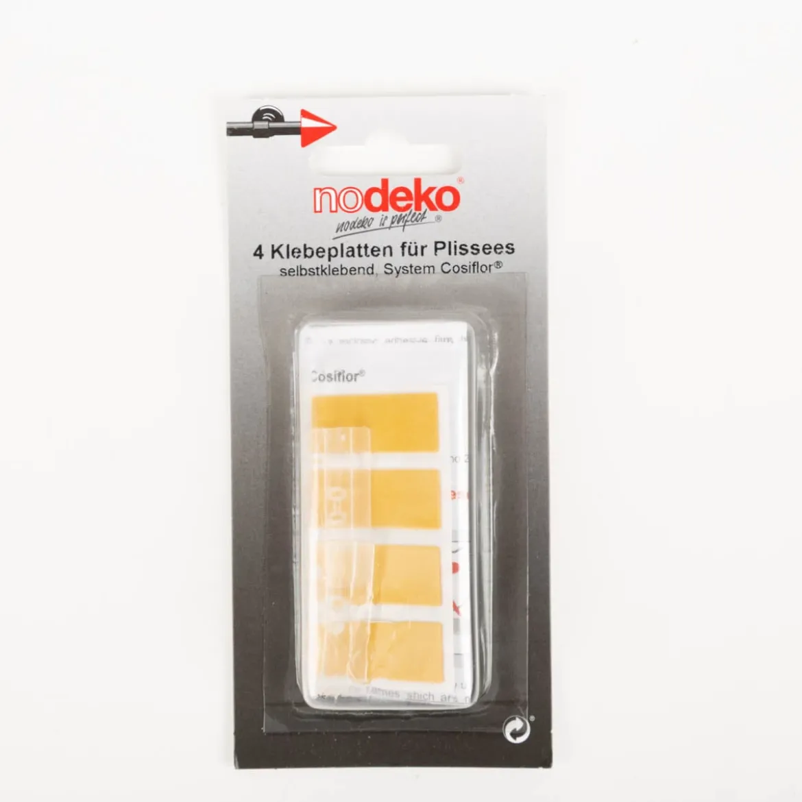 4 Stk Klebeplatten transparent für Plissees Cosiflor