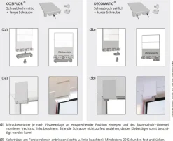 4 Stk Klebeträger für Plissees Cosiflor und Decomatic weiß