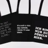 Stoffbeutel Antisocial schwarz weiß 42x38cm