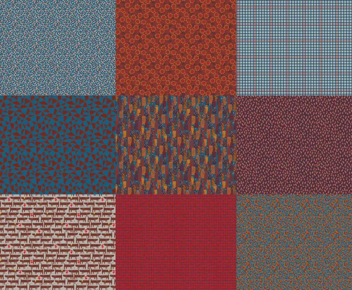 Stoffpaket All in One Central Park 9 Fat Quarters 45x55cm Baumwollstoff Panel