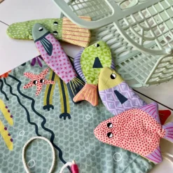 Stoffpanel Fishh Angelspiel Kinder Spielset Nähpanel bunt zum Selbernähen