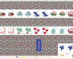 Stoffpanel Memory Dino Spiel 20 Teile Dinosaurier Nähpanel zum Selbernähen