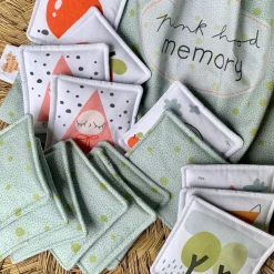 Stoffpanel Memory Rotkäppchen Pinkhood Spiel 20 Teile rosa zum Selbernähen