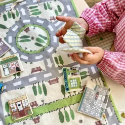 Stoffpanel My Town Spielmatte Stadt Autos Nähpanel bunt zum Selbernähen