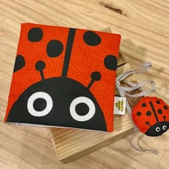 Stoffpanel The Bug Book Stoffbuch Marienkäfer Quiet Book zum Selbernähen