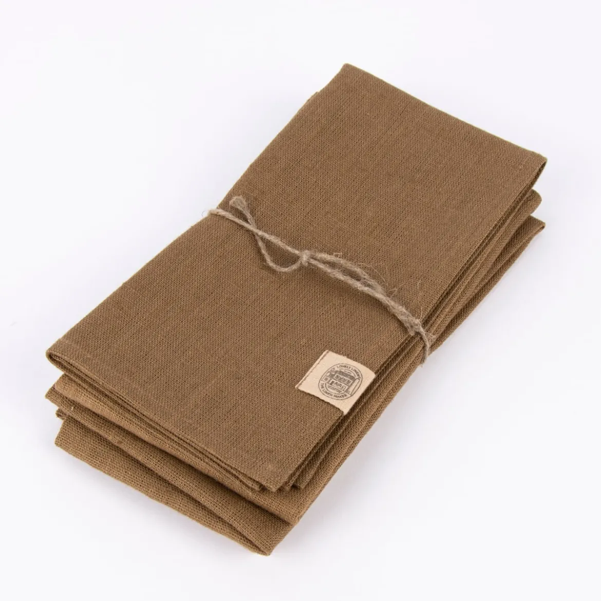 Stoffservietten Erik aus 100% Leinen 4 Stück 44x44cm nougat