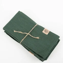 Stoffservietten Leinen Erik 4er Set 44x44cm grün hochwertig & nachhaltig