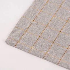 Stoffservietten Tyra Karo aus 100% Baumwolle 4 Stück 40x40cm grau goldfarbig