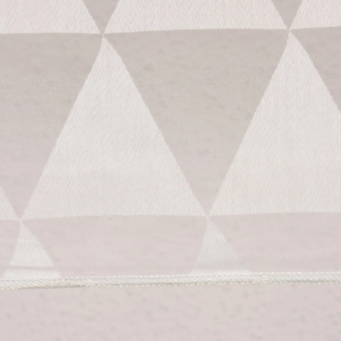 Stores Organza Ausbrenner mit Bleiband Dreiecke ecru 300cm Höhe