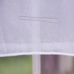 Stores Scherli Streifen mit Bleiband weiß braun taupe 300cm hoch
