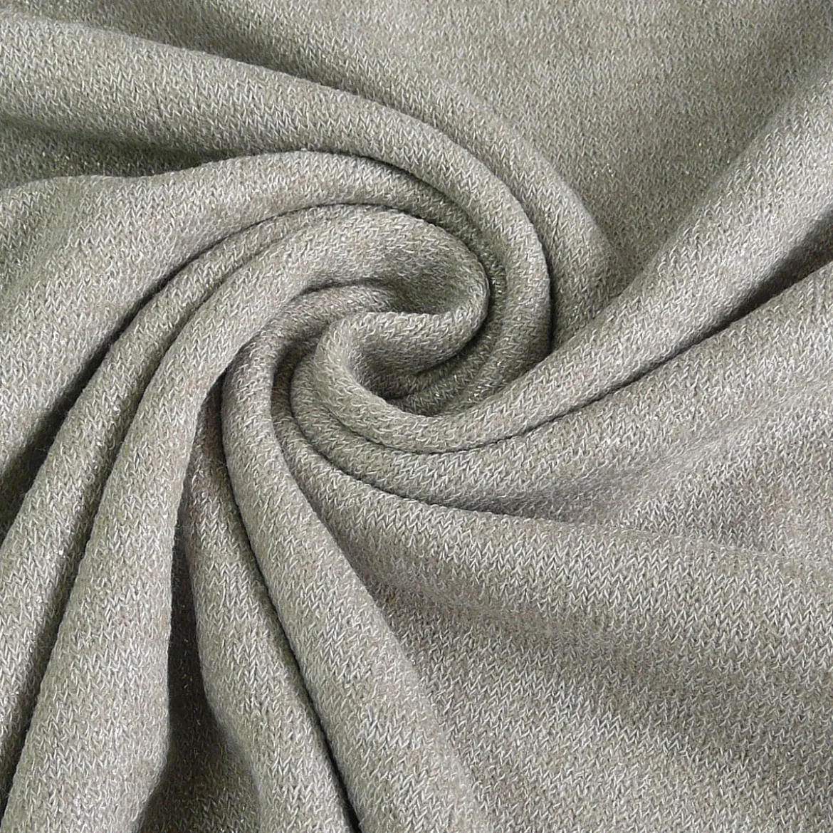 Strickjersey mit Glitzereffekt silbergrau 140cm