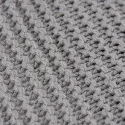 Strickplaid Wolle einfarbig silbergrau 130x170cm