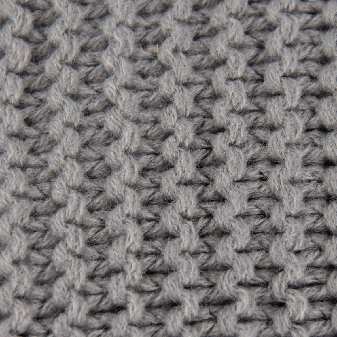 Strickplaid Wolle einfarbig silbergrau 130x170cm