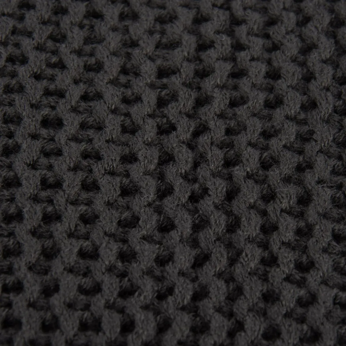 Strickplaid Wolle einfarbig schiefergrau 130x170cm