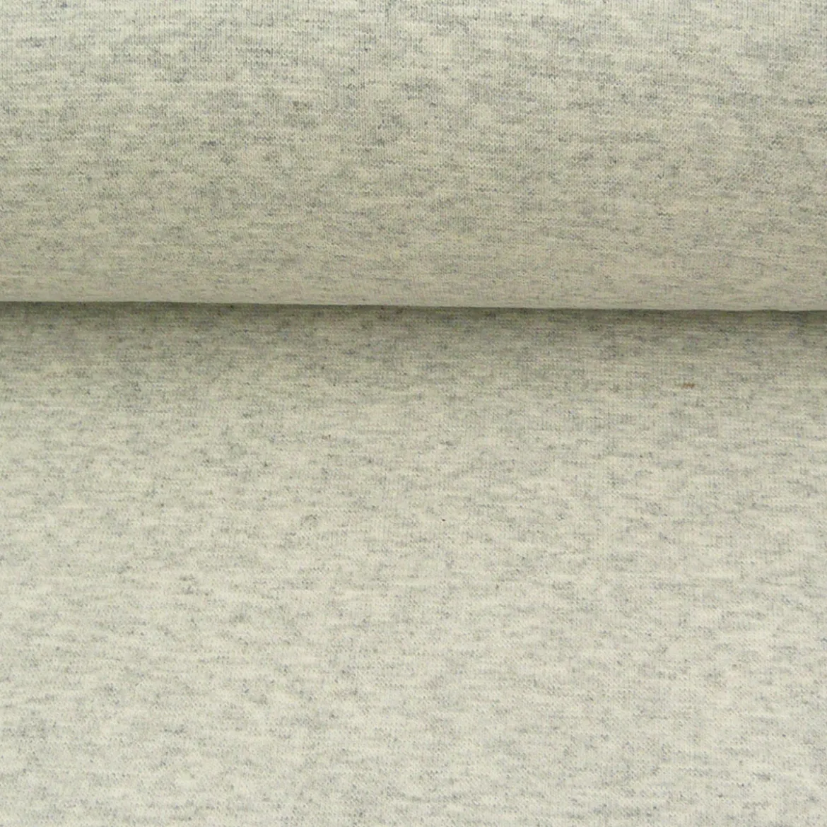 Strickschlauch Bündchenstoff fein creme grau meliert 37cm Breite