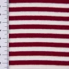 Strickschlauch Bündchenstoff fein Streifen 5mm dunkelrot weiß 35cm Breite