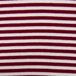 Strickschlauch Bündchenstoff fein Streifen 5mm dunkelrot weiß 35cm Breite