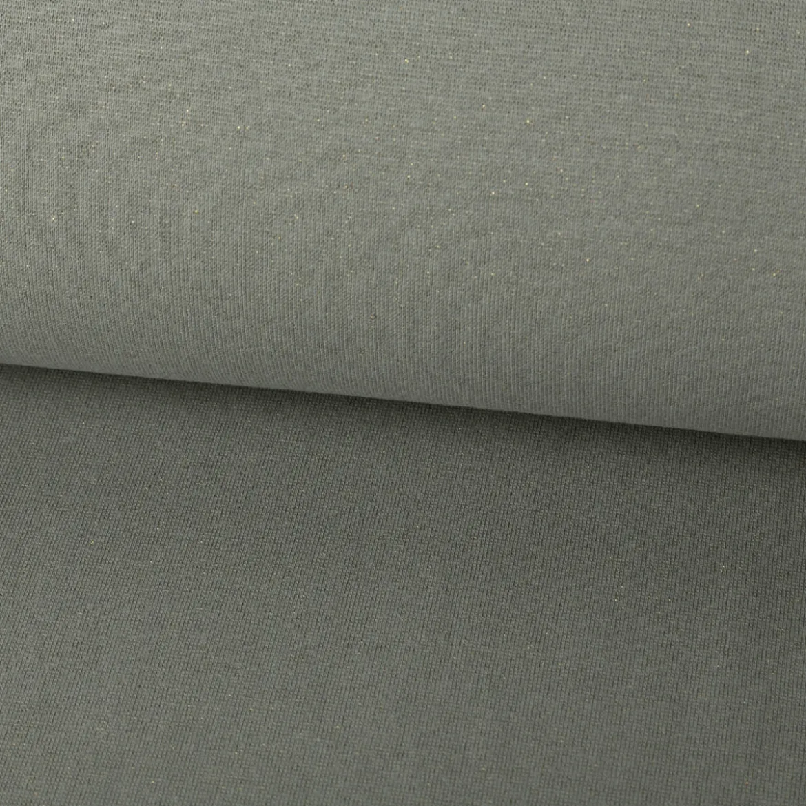 Strickschlauch Bündchenstoff Lurex Glitzer altgrün 35cm Breite