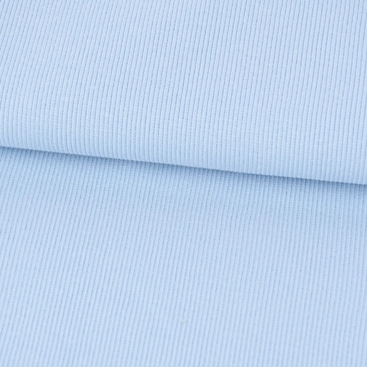 Strickschlauch Bündchenstoff grob hellblau 27cm Breite
