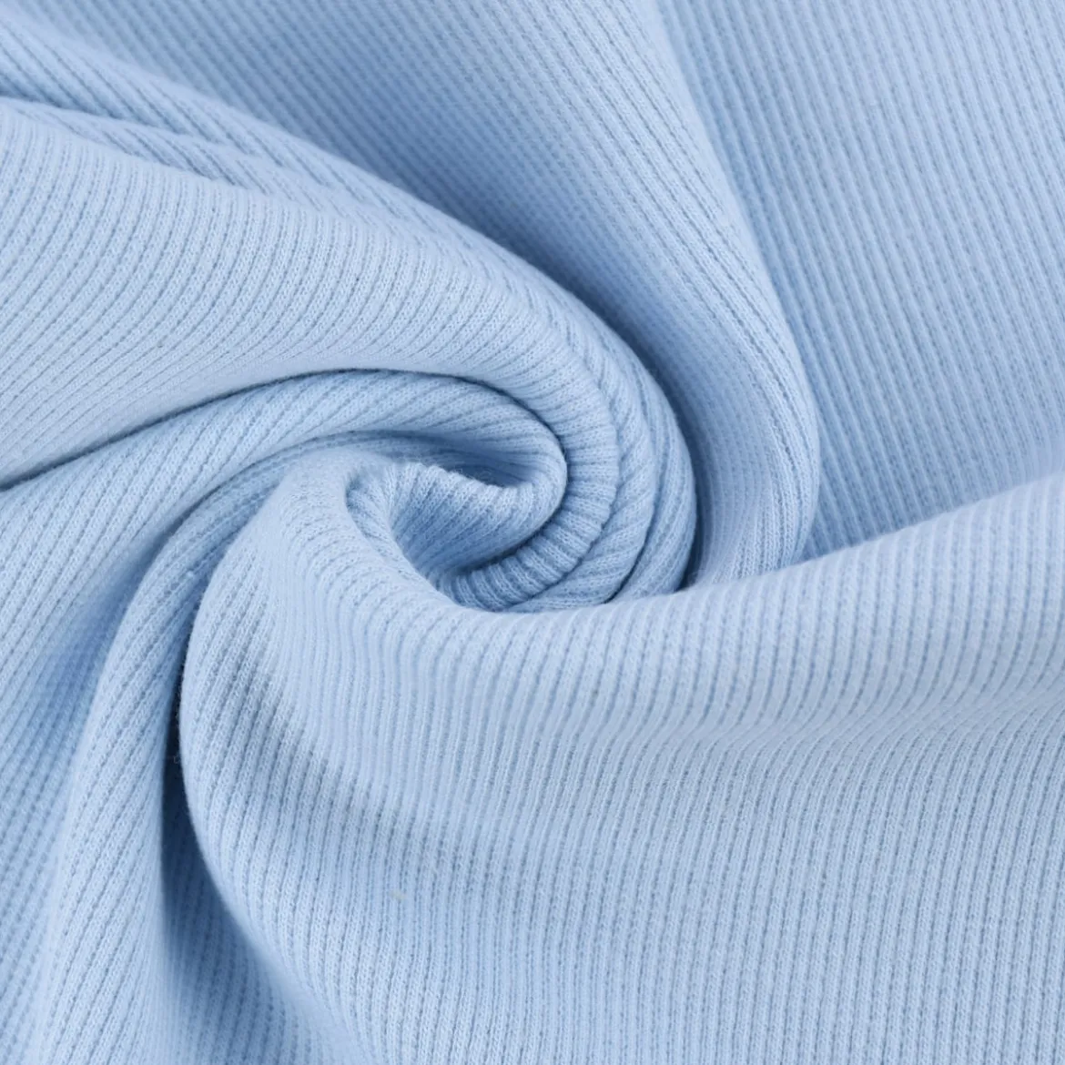 Strickschlauch Bündchenstoff grob hellblau 27cm Breite