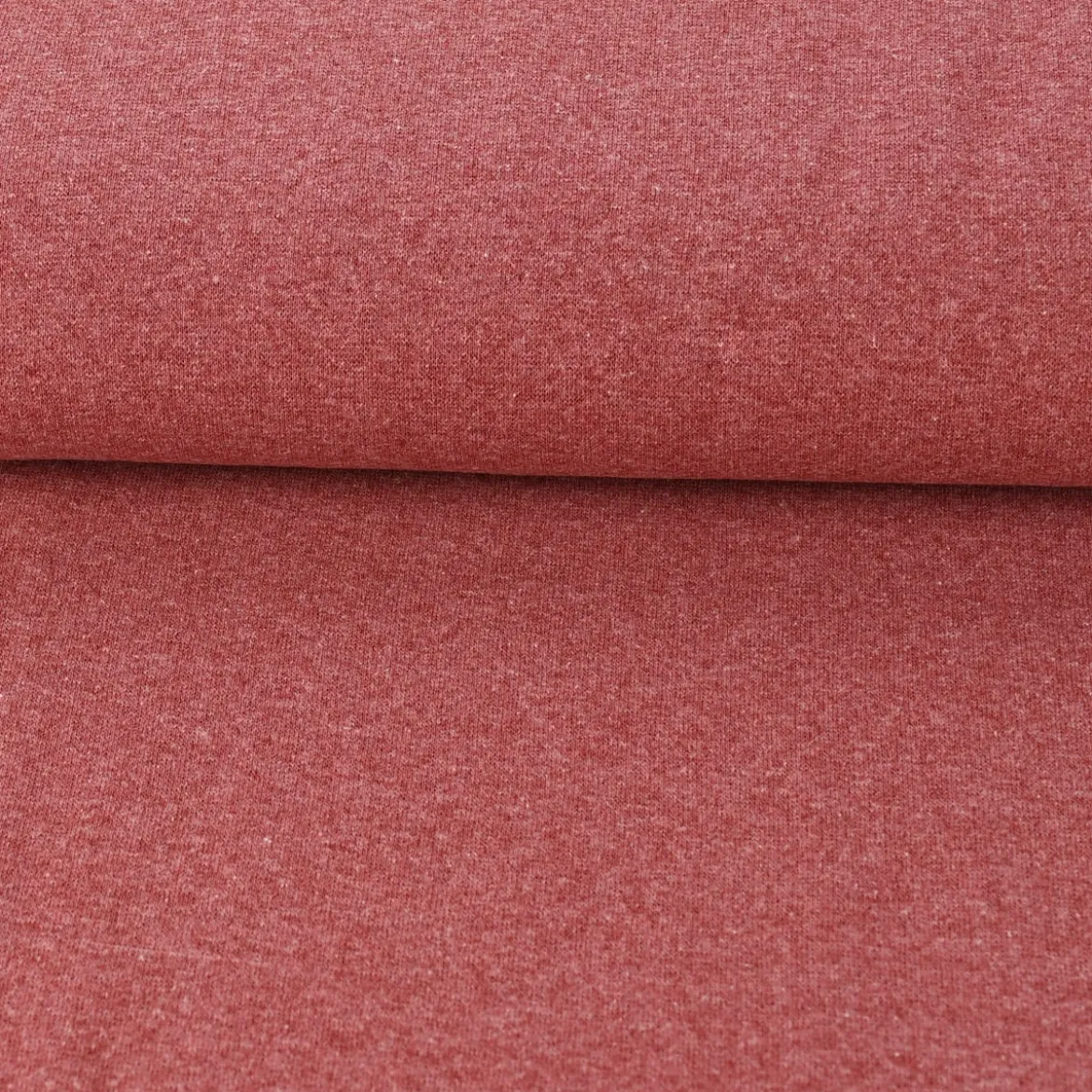 Strickschlauch Bündchenstoff fein rot meliert 35cm Breite