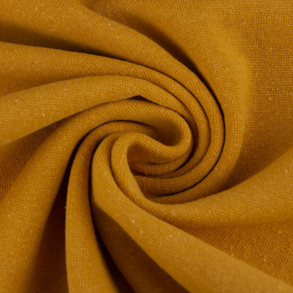 Strickschlauch Bündchenstoff Recycling einfarbig ockergelb 35cm Breite