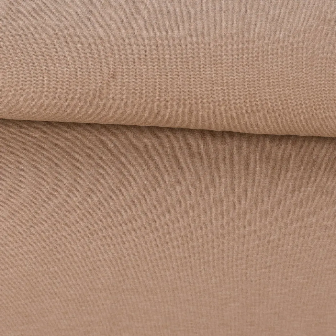 Strickschlauch Bündchenstoff Melange beige camel 33cm Breite