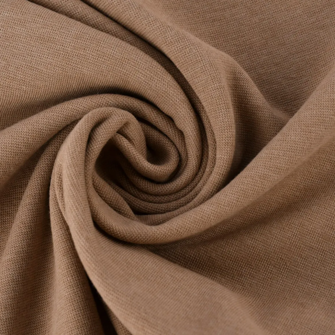 Strickschlauch Bündchenstoff Melange beige camel 33cm Breite