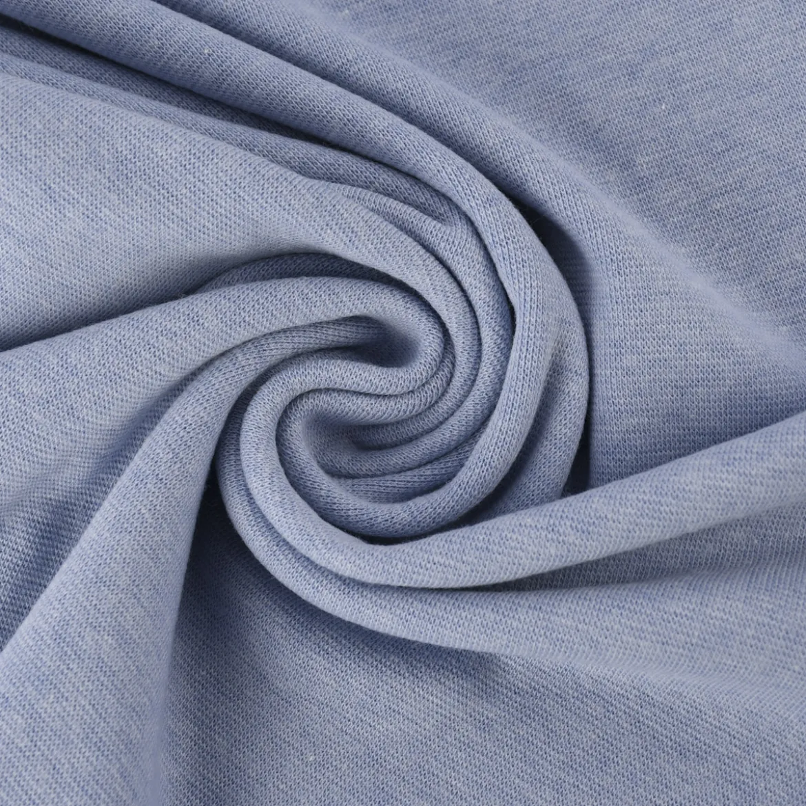 Strickschlauch Bündchenstoff Melange hellblau 33cm Breite