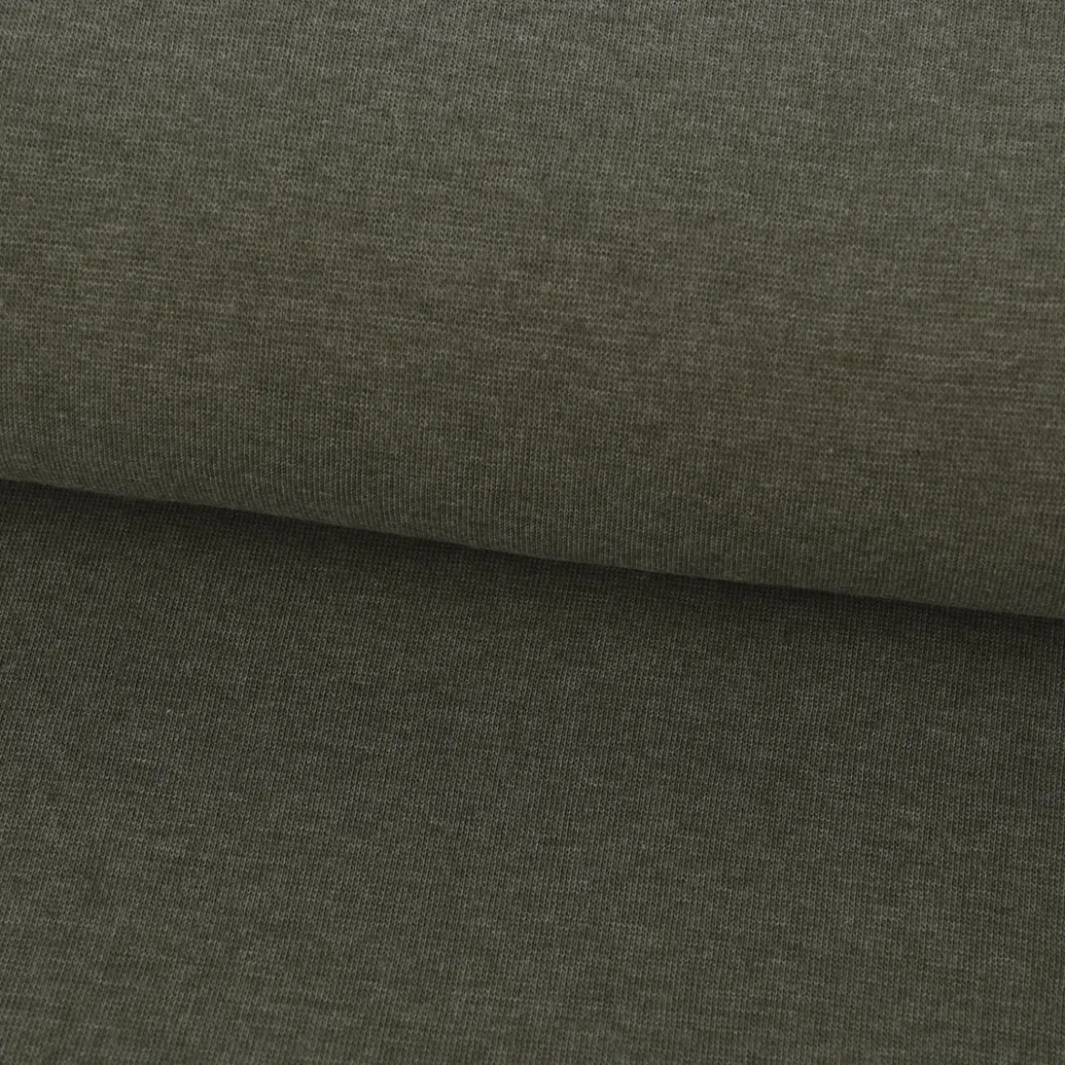 Strickschlauch Bündchenstoff Melange khaki 33cm Breite