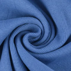 Strickschlauch Bündchenstoff grob mittelblau 27cm Breite