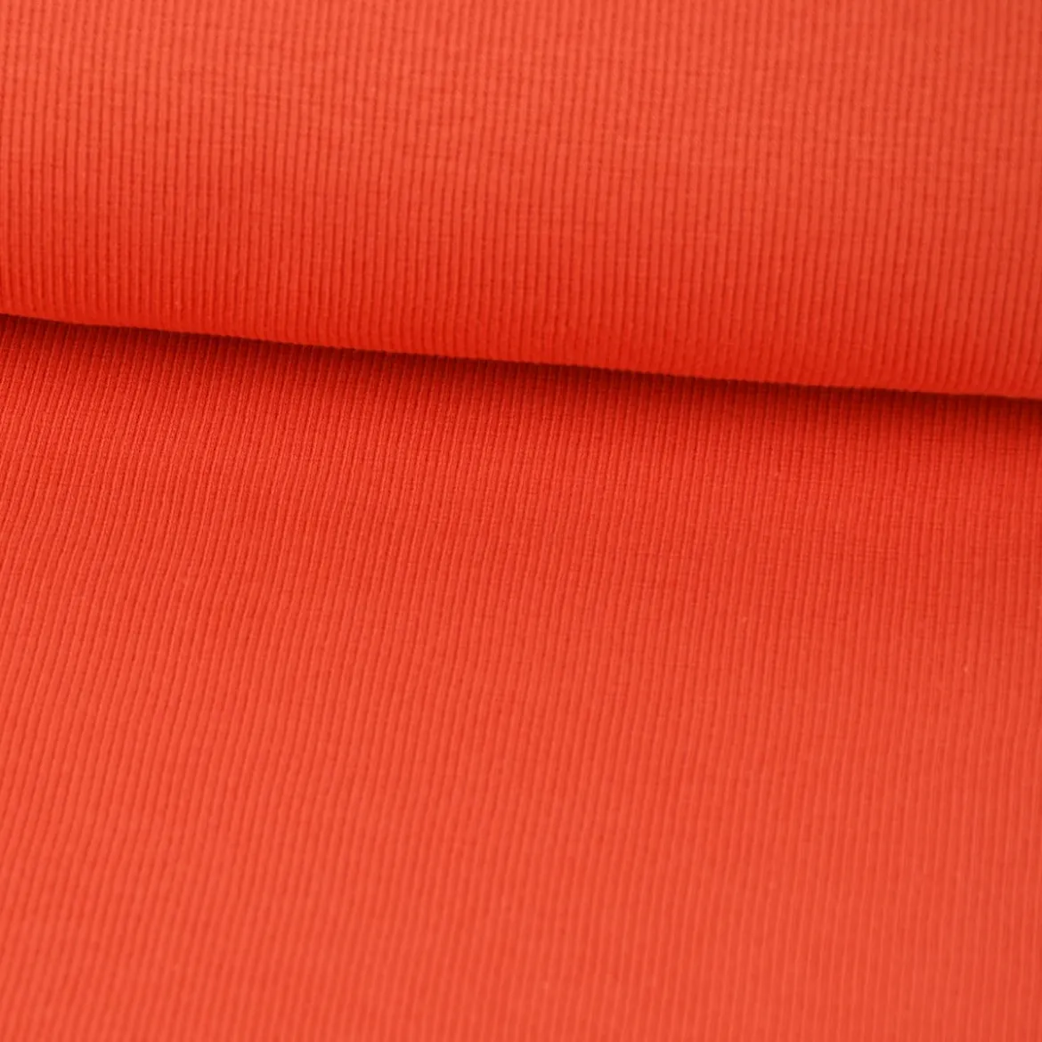 Strickschlauch Bündchenstoff grob orange 27cm Breite