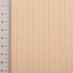Strickstoff Ajour Pointelle Baumwolle Streifen Lochmuster ivory 145 cm Breite