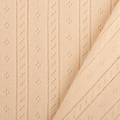 Strickstoff Ajour Pointelle Baumwolle Streifen Lochmuster ivory 145 cm Breite