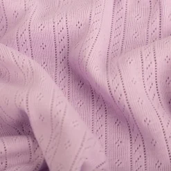 Strickstoff Ajour Pointelle Baumwolle Streifen Lochmuster lila 145 cm Breite