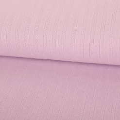 Strickstoff Ajour Pointelle Baumwolle Streifen Lochmuster lila 145 cm Breite