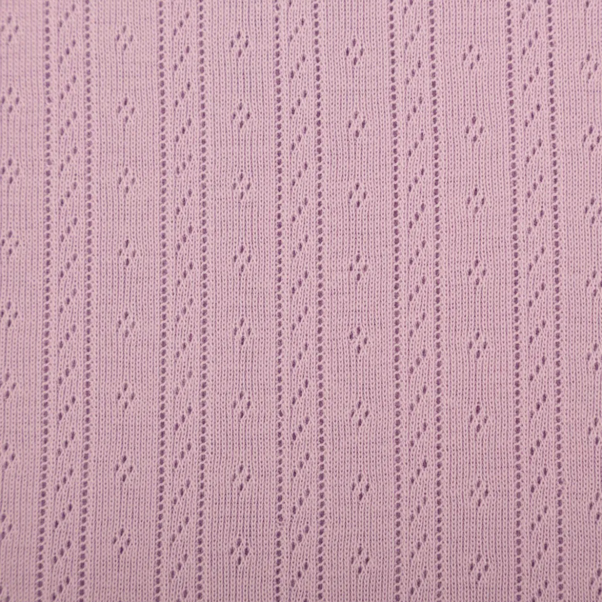 Strickstoff Ajour Pointelle Baumwolle Streifen Lochmuster lila 145 cm Breite