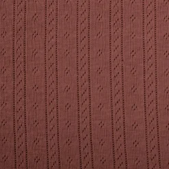 Strickstoff Ajour Pointelle Baumwolle Streifen Lochmuster mauve 145 cm Breite