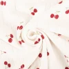 Strickstoff Ajour Pointelle Baumwolle Kirschen 130 cm Breite