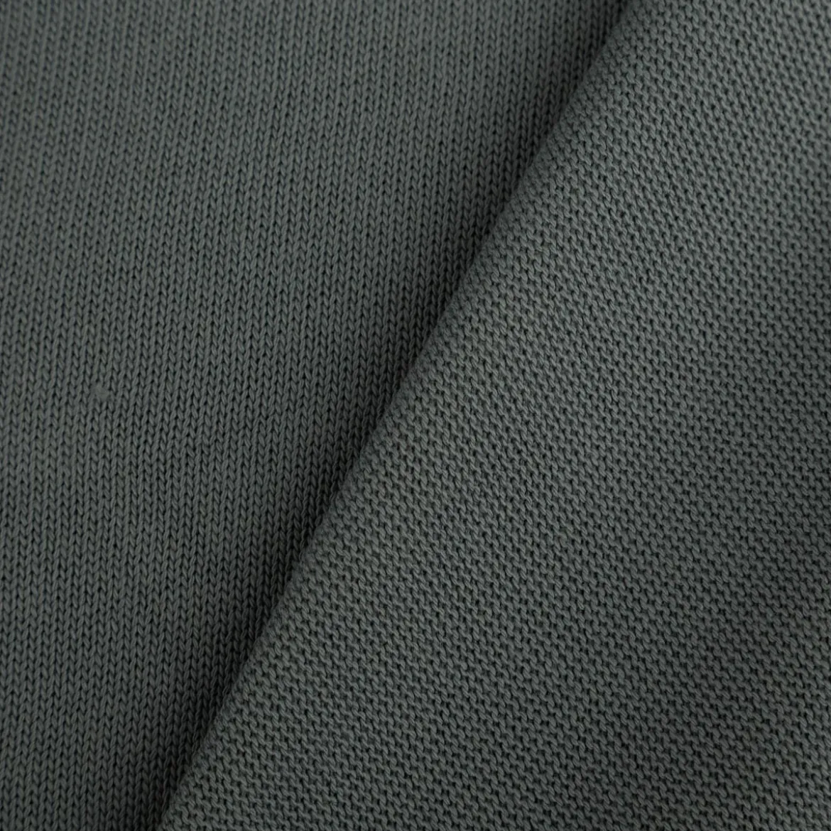 Strickstoff aus 100% Baumwolle in Stahlblau 135cm Breite