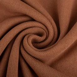 Strickstoff aus 100% Baumwolle in Camel-Braun 135cm Breite
