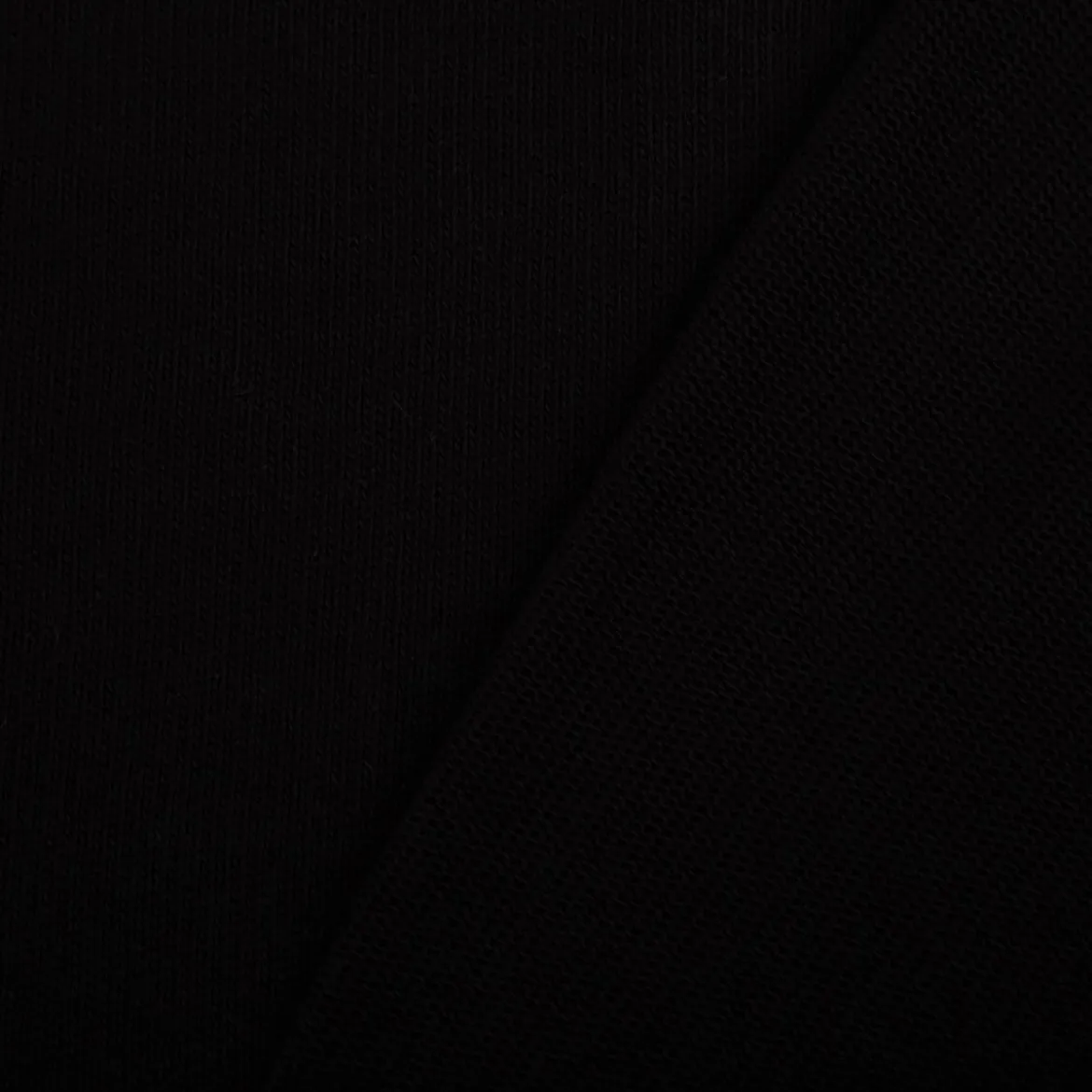 Strickstoff aus 100% Baumwolle in Schwarz 135cm Breite