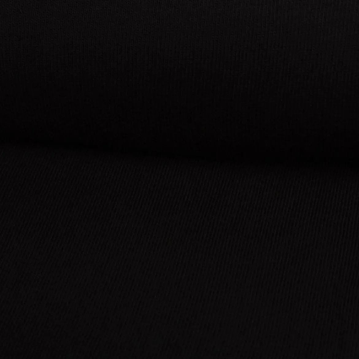 Strickstoff aus 100% Baumwolle in Schwarz 135cm Breite